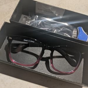 Black to pink gradient blue blockers